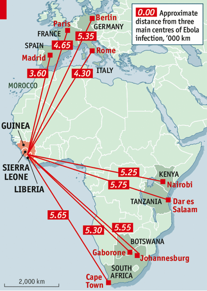 Uganda is right next to Kenya, thousands of Kilometers away from the Ebola area in Africa