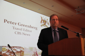 Peter Greenberg, Travel Editor at CBS, combined strong opinions, laughter and solid good advice in his keynote speech at ATA’s 39th Congress in Uganda. Photo credit: Marie Claire Andrea, Africa Travel Association